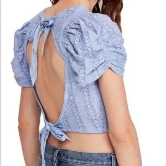 Free People, StarStruck Puff Sleeve Crop Tee - Picture 11 of 12